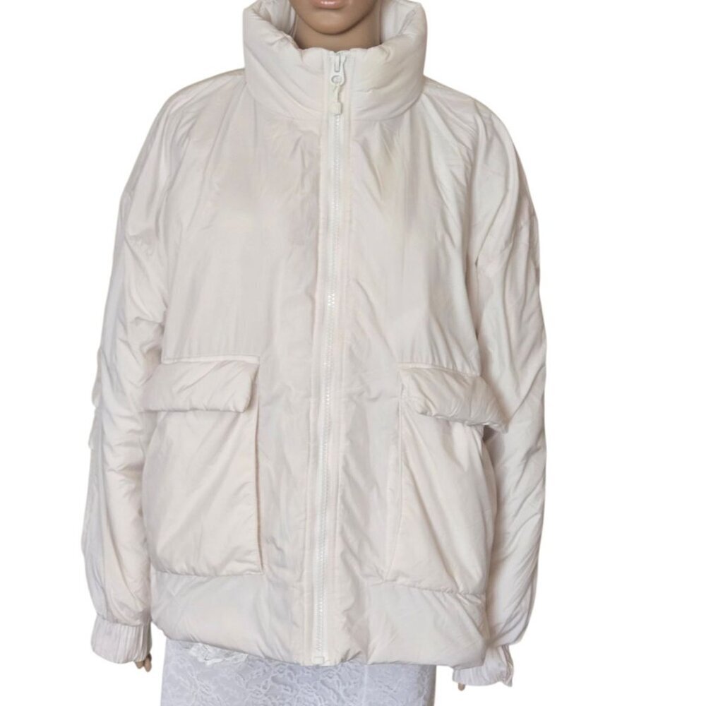 Fabletics All Weather Jacket in Soft Shine bone For Women's L - Picture 3 of 9